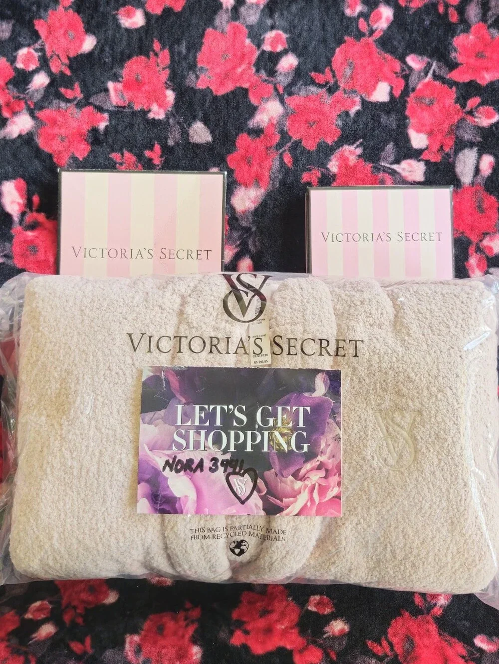 Victoria's Secret Chenille Hooded Long Robe Size M/L NWT